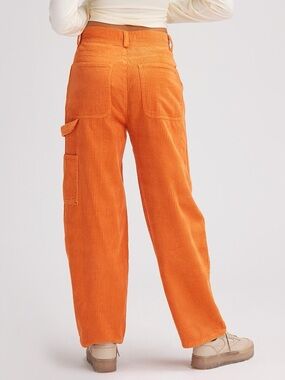Basin + Range Corduroy Worker Pants Orange Size 4 Baggy Carpenter